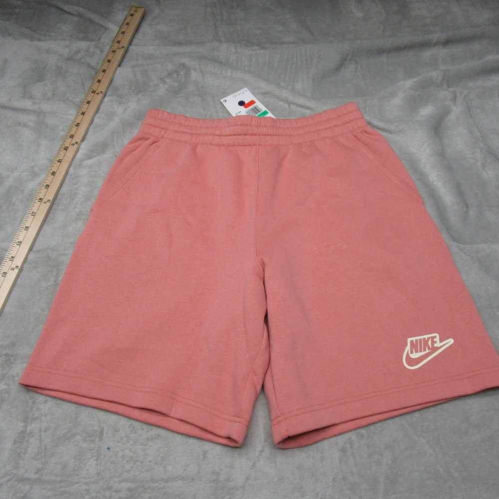 Nike Sportswear Club+ Shorts Kids‎ XL Pink Fleece Drawcord Standard Fit $40 NEW